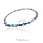 Modna biżuteria z kamieniami - Opal niebieski australijski