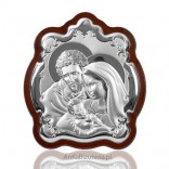 Bild mit der Heiligen Familie - Silber - schöne Andachten. Grawer