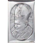 Dewocjonalia Papież Jan Paweł II - Srebrny obrazek