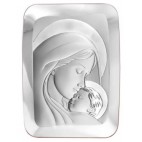 Prezent dla dziecka : Obrazek srebrny Jezus i Maryja
