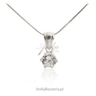 Biżuteria srebrna -Wisiorek srebrny cyrkonie