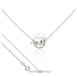 Biżuteria srebrna - Naszyjnik "Żabka na księżycu"