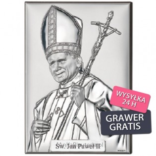 Jan Paweł II Papież Obrazek srebrny