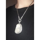 Unikat -Desert Druza Chalcedon - Indie - Biżuteria srebrna
