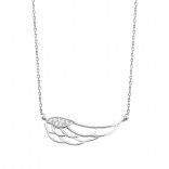Halskette Silber Engelsflügel - Halskette mit Zirkonia