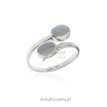 Silberring mit blauem Opal