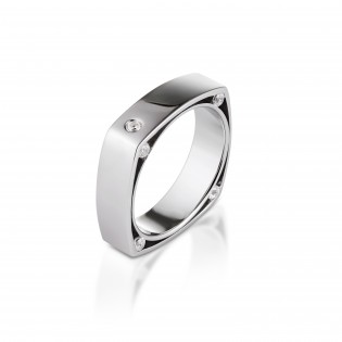 Srebrny pierścionek - Geometric - Oryginalny pierścionek