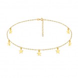 Vergoldete CHOKER-Halskette mit Sternen