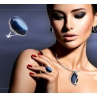 Biżuteria z granatowym uleksytem - biżuteria srebrna komplety sklep internetowy