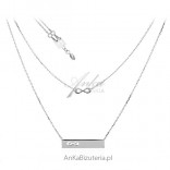 2-in-1-Halskette aus rhodiniertem Silber, modularer Schmuck auf drei Arten