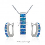 Silberschmuck mit blauem Opal