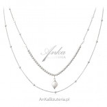 Silberkette mit Perlen - eleganter italienischer Schmuck