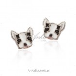 Silber DOG Ohrringe für Kinder