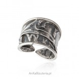 Silber oxidierter Ring - Original handgefertigt - Größe 16-22