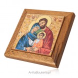 Die Grafiken auf der Keramikplatte SAINT FAMILY - made in Assisi - 13 cm / 13 cm