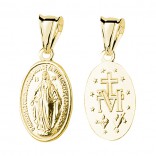 Silbermedaille Our Lady of the Miraculous - 14 Karat vergoldet