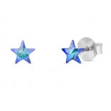Silberohrringe Small Star Studs Bermuda Blue