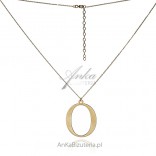 Modischer Silberschmuck Vergoldete Halskette mit dem Buchstaben O.