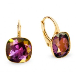 Kolczyki Barete Gold Swarovski crystals w kolorze Lilac Shadow.
