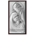 Obraz Świętej Rodziny z cytatem Jana Pawła II 14 cm*26 cm