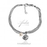 Silbernes Armband mit Herz und Perle - Modischer italienischer Silberschmuck