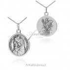 Medalik srebrny Matki Boskiej Pocieszenia i Michała Archanioła