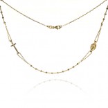 Halskette Rosenkranz aus vergoldetem Silber