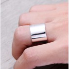Szeroki pierścionek srebrny gładki - szerokość 1,6 cm ORYGINALNY