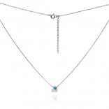 Silberne HEART Halskette mit blauem Opal
