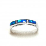 Silberring mit blauem Opalband