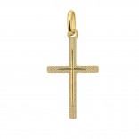 Kleines Kreuz, golden, diamantiert, Gold, Pr. 585