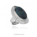Silberring mit einem wunderschönen blauen Shattuckit-Stein - 19