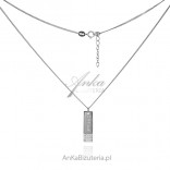 Modische silberne DREAM-Halskette mit Zirkonia