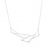 Halskette aus rhodiniertem Silber - künstlerischer Schmuck