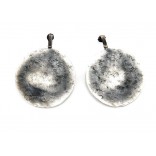 Ohrringe aus oxidiertem Silber in großen Kreisen Vollmond