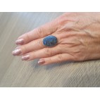 Pierścionek srebrny z kamieniem Shattuckite rozmiar 16