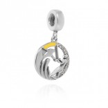 Charms-Anhänger aus vergoldetem Silber - ABOUT A FISHERMAN AND A GOLD FISH