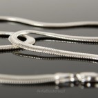 Łańcuszek srebrny 45cm Żmija - kaszmirowy splot.