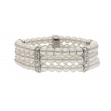 Wunderschönes Armband im Coco-Chanel-Stil mit Perlen der Firma Dansk Smykkekunst