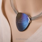 Naszyjnik ze srebra i tytanu -"Kolory tęczy"- biżuteria artystyczna ręcznie wykonana