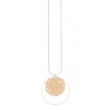 Eine elegante Halskette aus Silber und 14 Karat Gold der dänischen Firma Dansk Smykkekunst