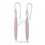 Ohrringe mit rosa Opal - rhodiniert