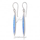 Ohrringe mit blauem Opal - Silber Rhodium