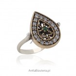 Victorian Collection - 14 - Silberring mit Smaragd