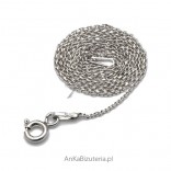 rhodinierte Silberkette, für Anhänger, 42 cm und 45 cm Italien